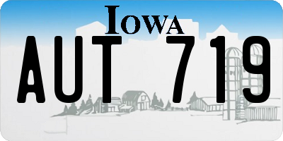 IA license plate AUT719