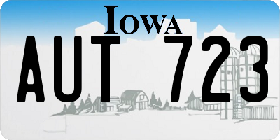 IA license plate AUT723