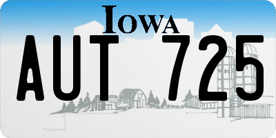 IA license plate AUT725