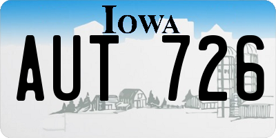 IA license plate AUT726