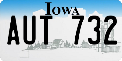 IA license plate AUT732