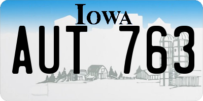 IA license plate AUT763