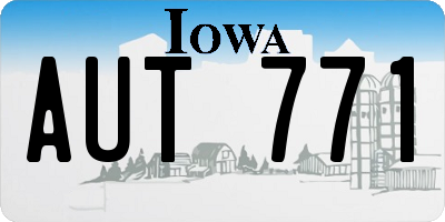 IA license plate AUT771