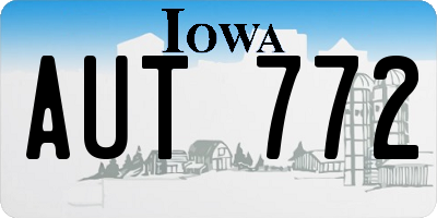 IA license plate AUT772