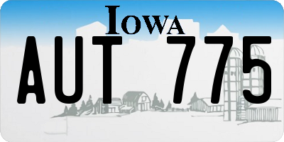 IA license plate AUT775