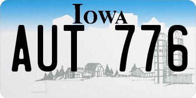 IA license plate AUT776