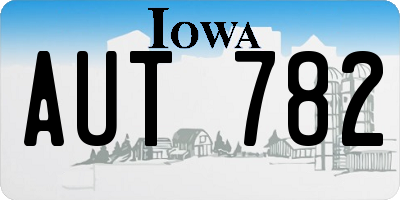 IA license plate AUT782
