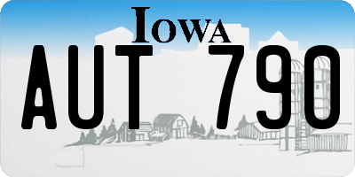 IA license plate AUT790