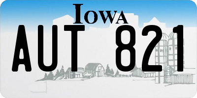 IA license plate AUT821