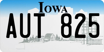 IA license plate AUT825