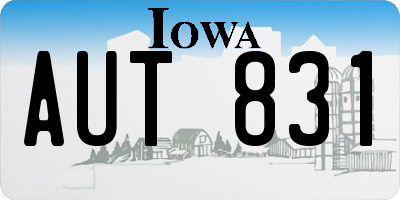 IA license plate AUT831