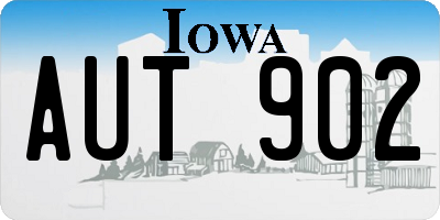 IA license plate AUT902