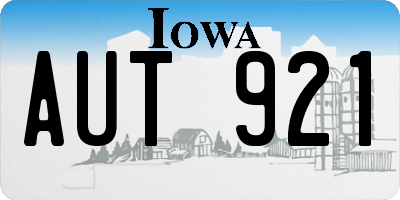 IA license plate AUT921