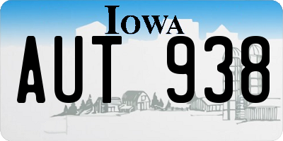 IA license plate AUT938