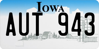 IA license plate AUT943