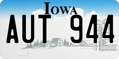 IA license plate AUT944