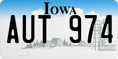 IA license plate AUT974