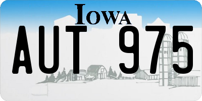 IA license plate AUT975