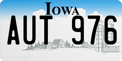 IA license plate AUT976