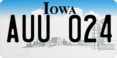 IA license plate AUU024