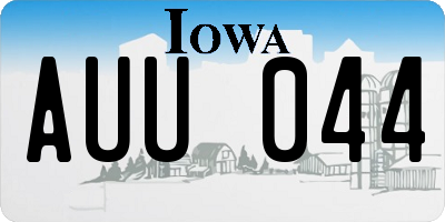 IA license plate AUU044