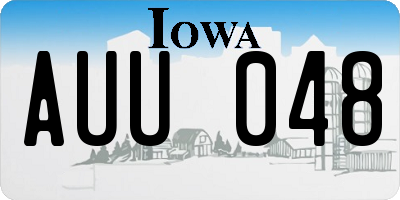 IA license plate AUU048