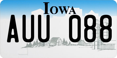 IA license plate AUU088