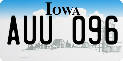 IA license plate AUU096