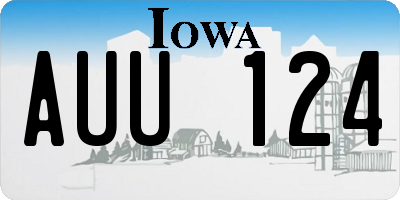 IA license plate AUU124