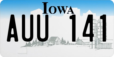 IA license plate AUU141