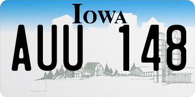 IA license plate AUU148