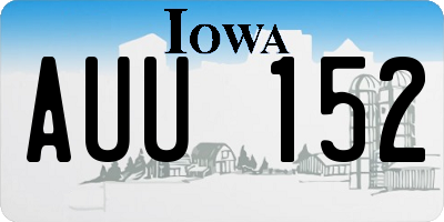 IA license plate AUU152