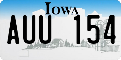 IA license plate AUU154