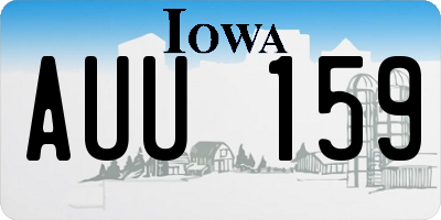 IA license plate AUU159