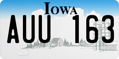 IA license plate AUU163
