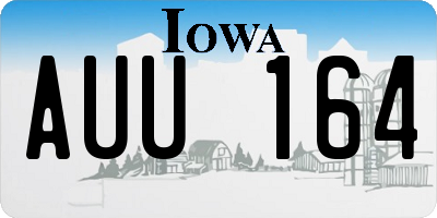 IA license plate AUU164