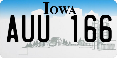 IA license plate AUU166
