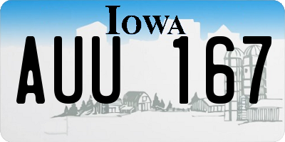 IA license plate AUU167