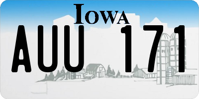 IA license plate AUU171