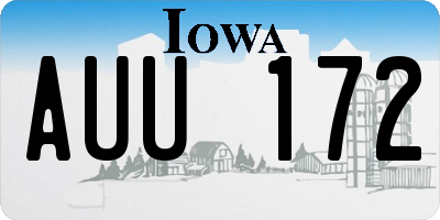 IA license plate AUU172