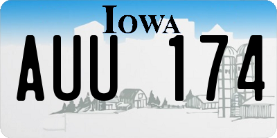 IA license plate AUU174