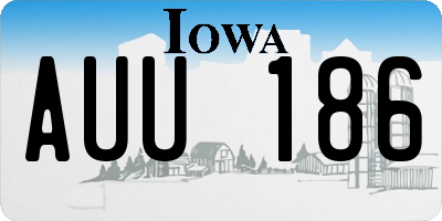 IA license plate AUU186