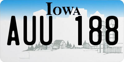 IA license plate AUU188