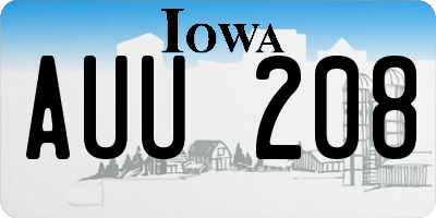 IA license plate AUU208