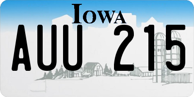 IA license plate AUU215