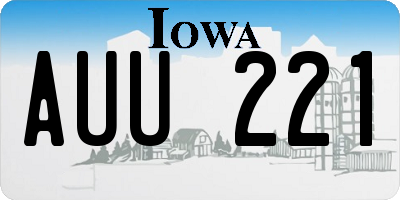 IA license plate AUU221