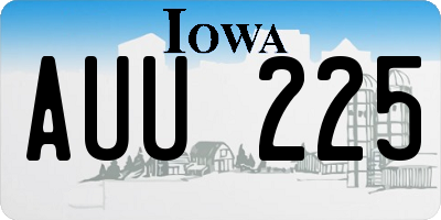IA license plate AUU225