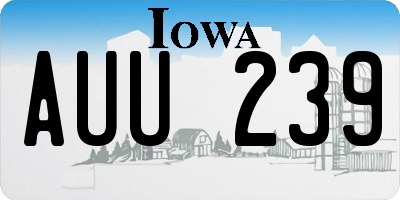 IA license plate AUU239