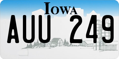 IA license plate AUU249