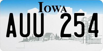 IA license plate AUU254